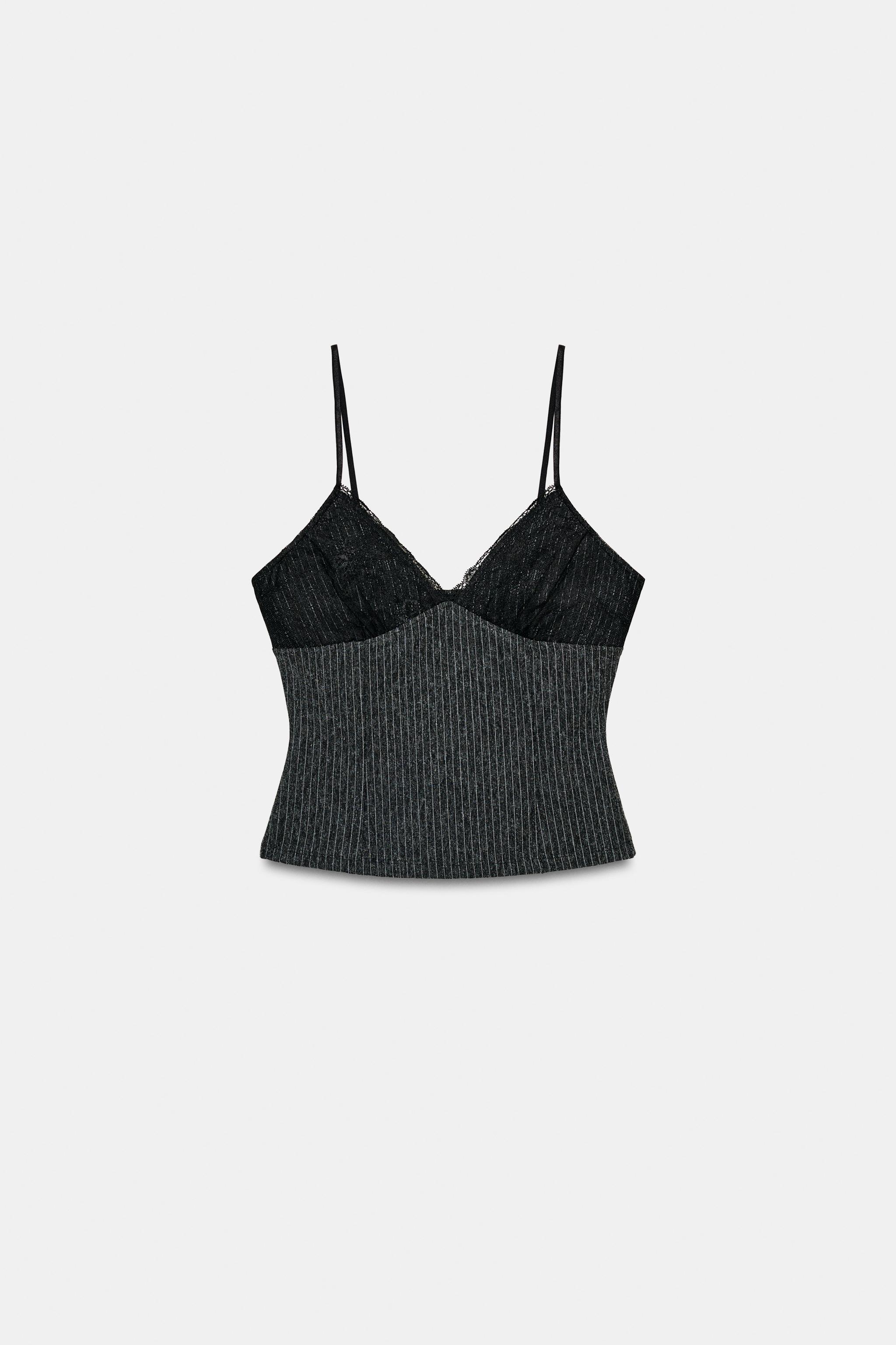 TOP LINGERIE À RAYURES